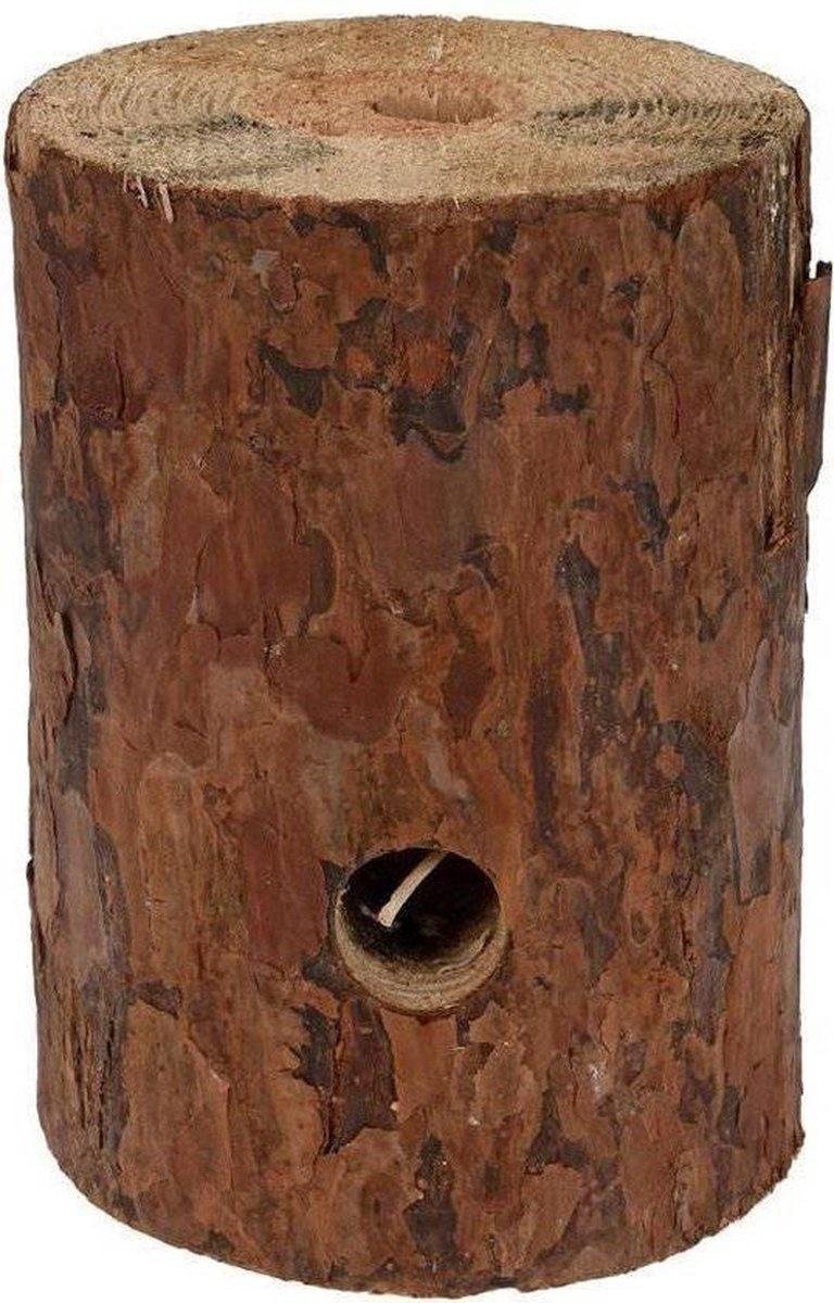 Buitenkaars Hout H20xd15cm - Bruin