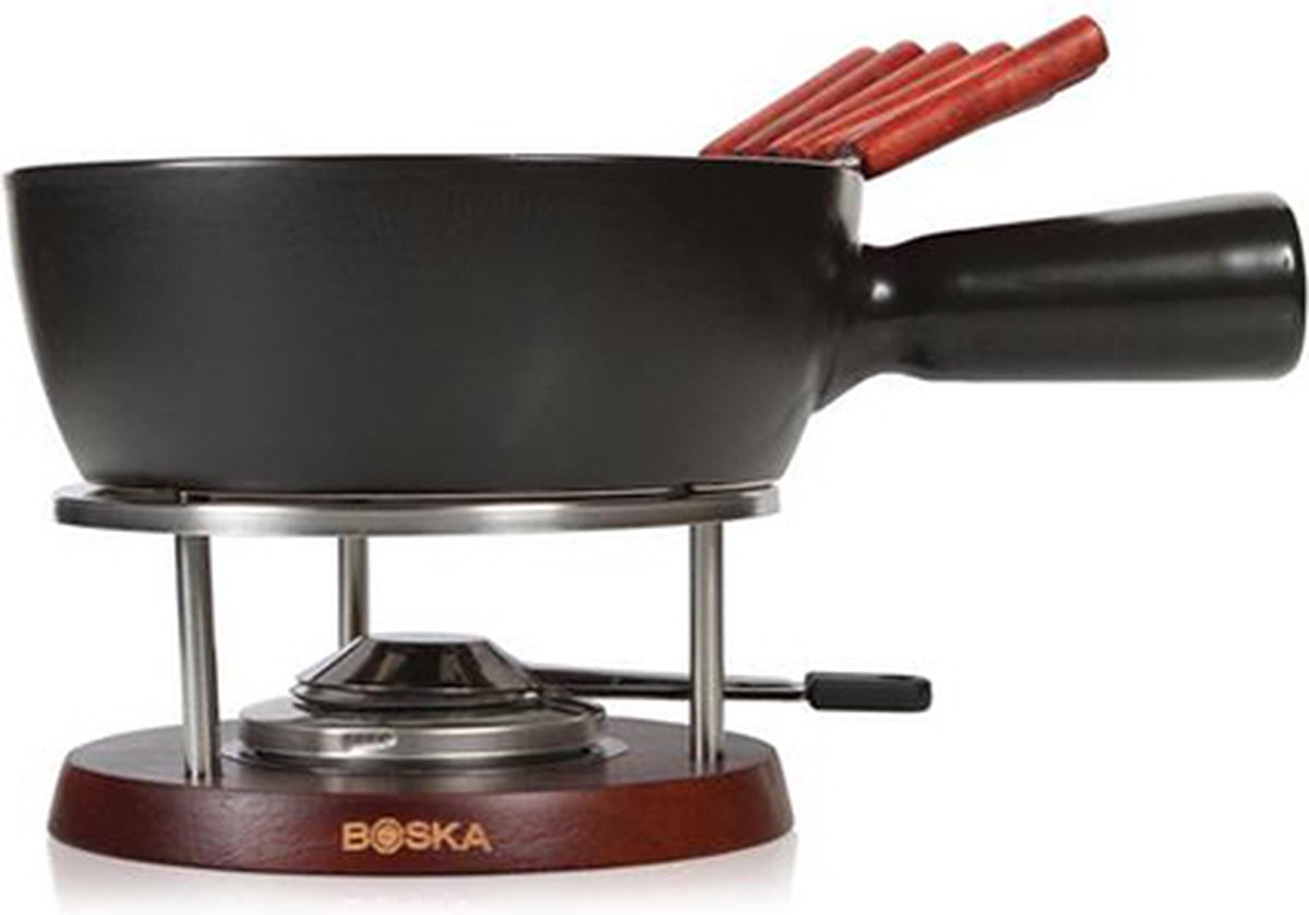 Boska Fondueset Nero L - 8 Personen 2,2 L - Zwart