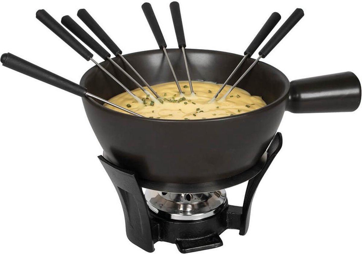 Boska Fondueset Nero L - 8 Personen 2,2 L - Zwart