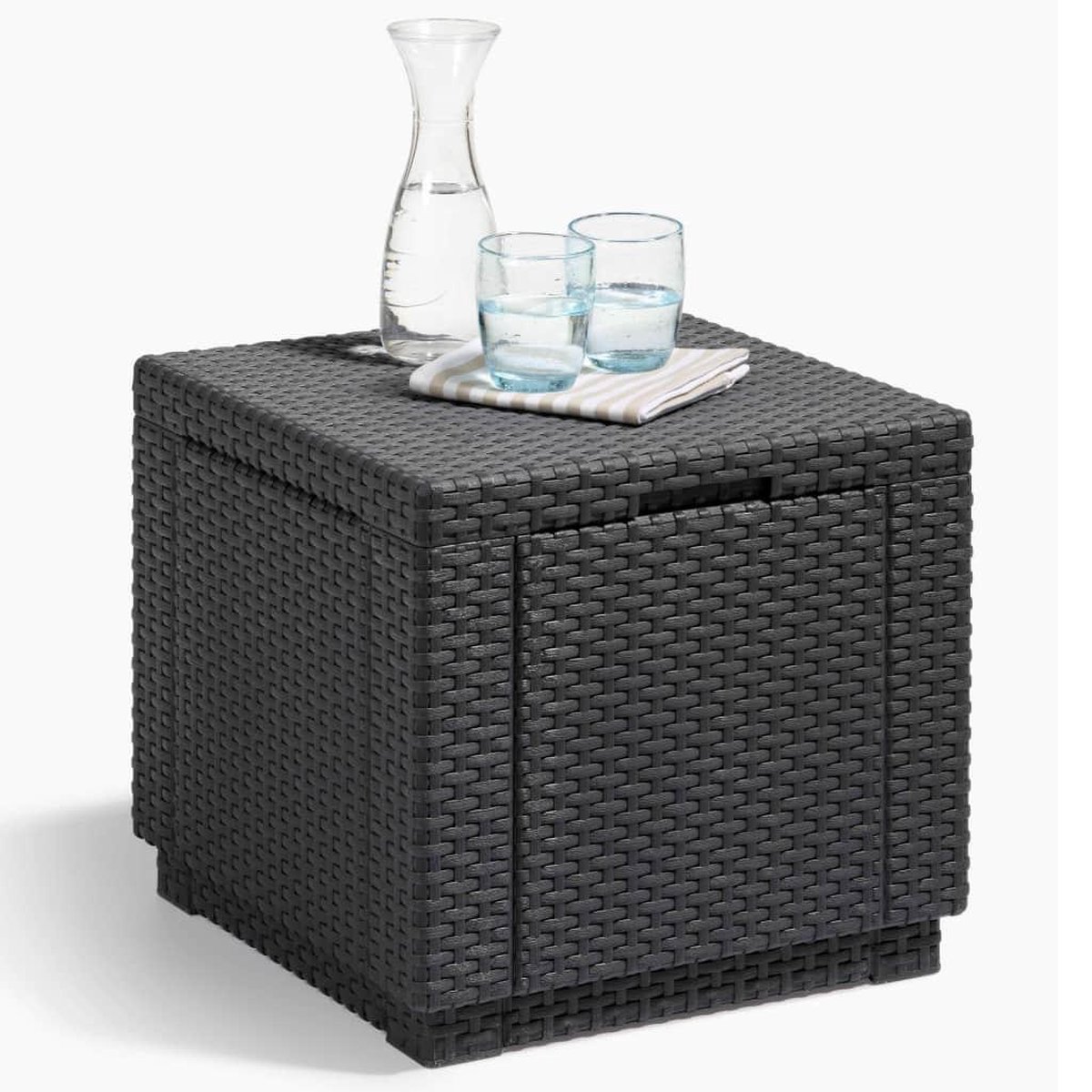 Allibert Hocker/voetenbankje Cube - - Grijs