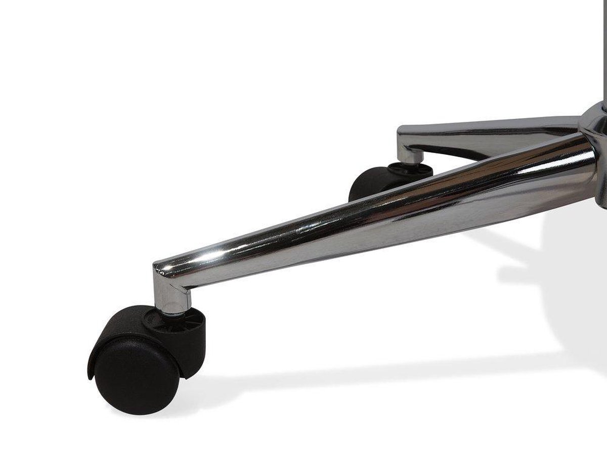 Beliani Rotterdam - Bureaustoel-wit-kunstleer