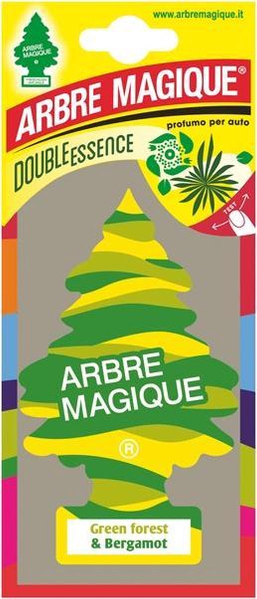 Arbre Magique Luchtverfrisser 12 X 7 Cm Forest & Bergamot - Groen