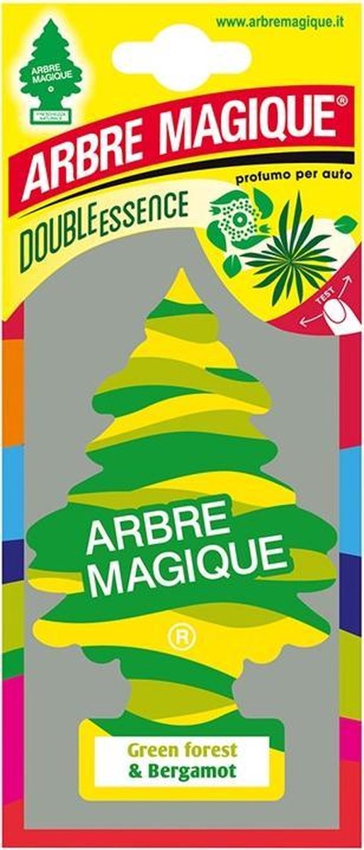 Arbre Magique Luchtverfrisser 12 X 7 Cm Forest & Bergamot - Groen