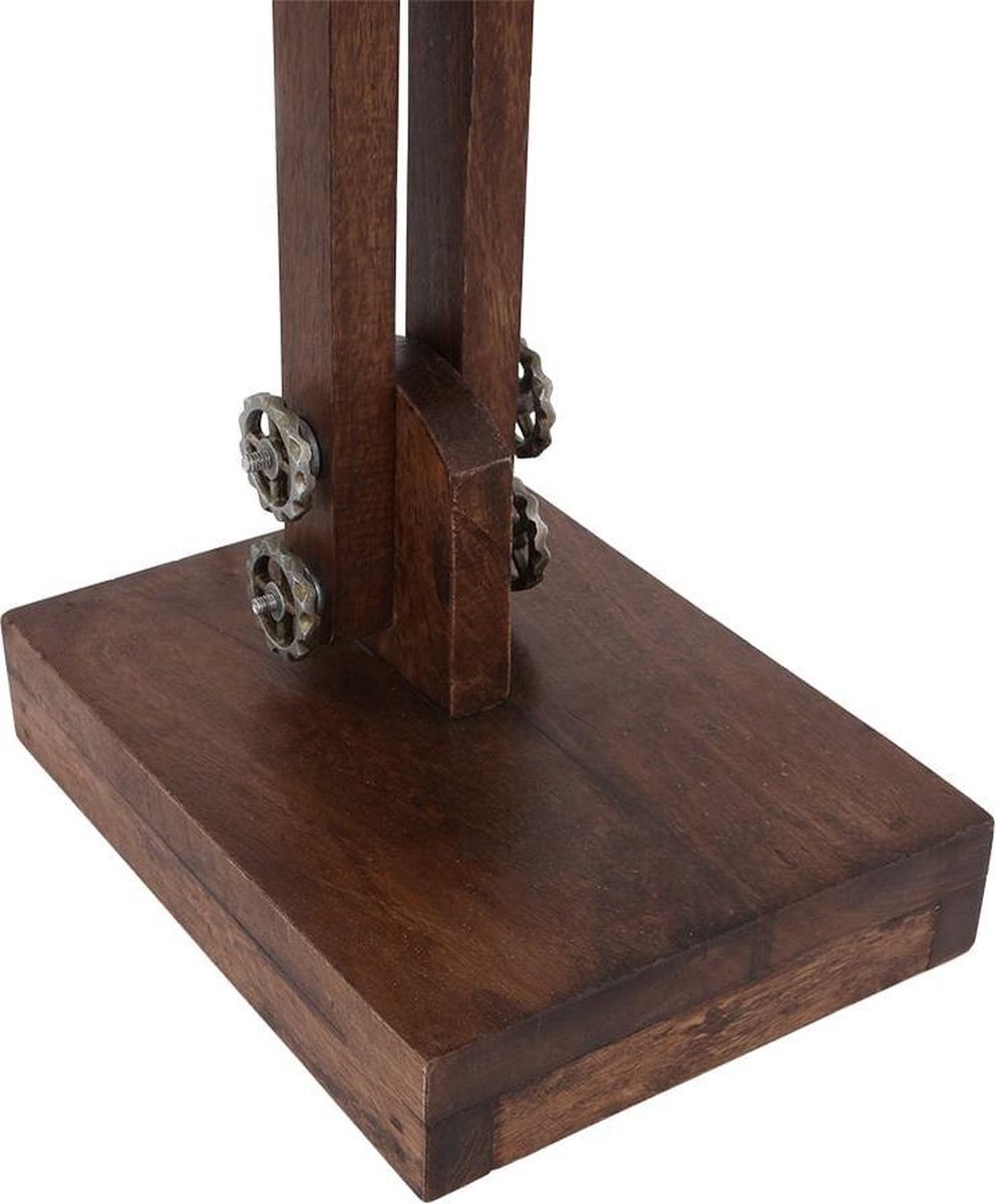 Light & Living - Vloerlamp 84x16x125 Hout En Vintage Zilver - Bruin