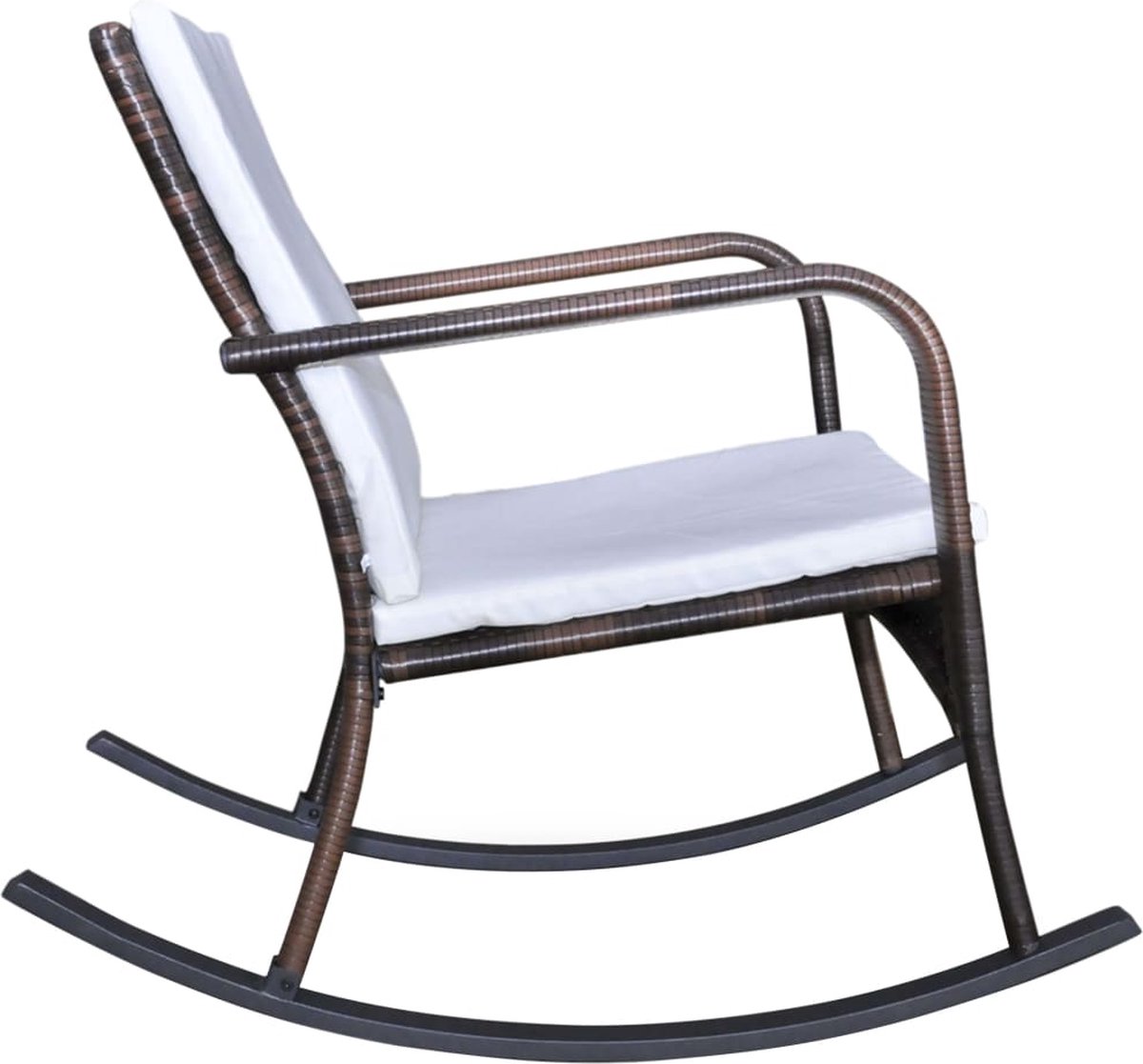 Vidaxl Tuinschommelstoel Poly Rattan - Bruin