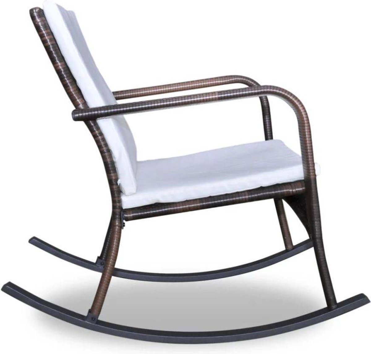 Vidaxl Tuinschommelstoel Poly Rattan - Bruin