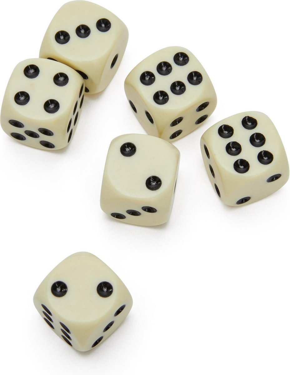 Longfield Games Dobbelbeker Met Dobbelstenen En Scoreblokje - Zwart