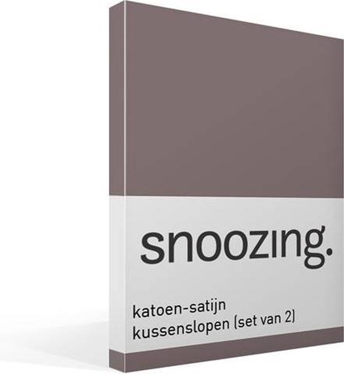 Snoozing Katoen-satijn Kussenslopen (Set Van 2) - 100% Katoen-satijn - 60x70 Cm - Standaardmaat - Taupe