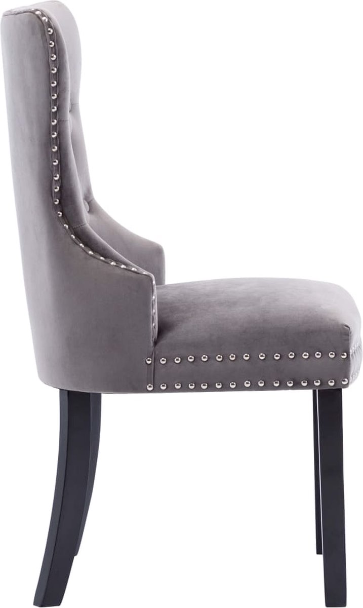 Vidaxl Eetkamerstoelen 6 St Fluweel - Grijs