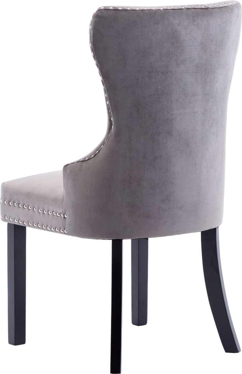 Vidaxl Eetkamerstoelen 6 St Fluweel - Grijs