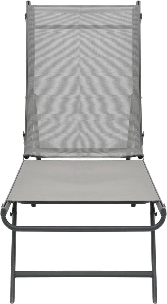 Vidaxl Ligbedden 2 St Textileen En Staal - Grijs