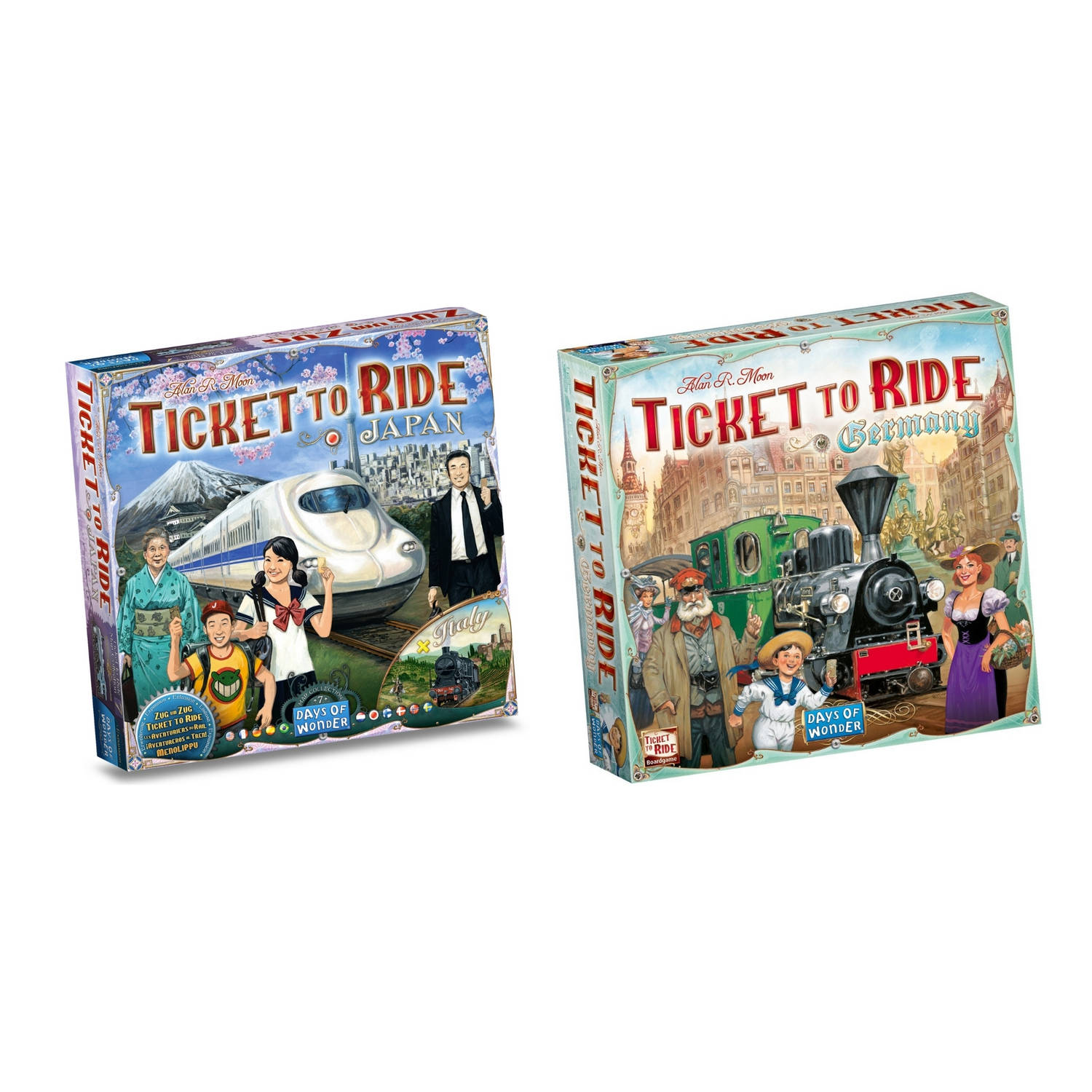 Days of Wonder Ticket To Ride Spellenbundel - 2 Stuks - Uitbreidingen - Japan + Italie & Duitsland