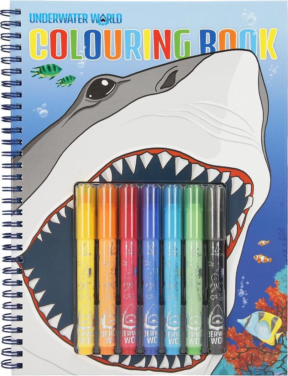 Dino World Kleurboek Met Stiftjes Underwater