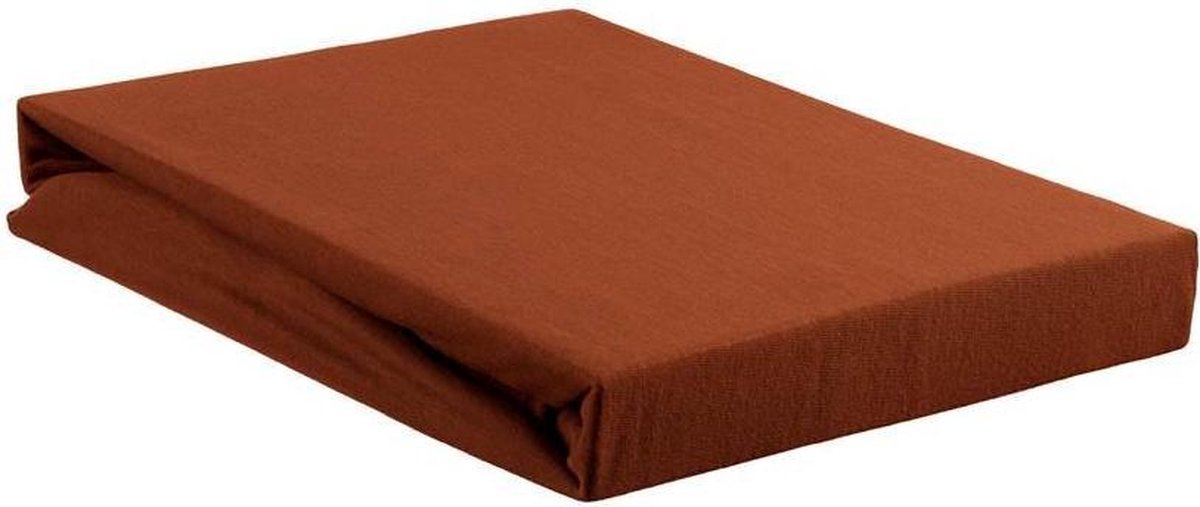 Beddinghouse Jersey Topper Hoeslaken - 100% Gebreide Jersey Katoen - Lits-jumeaux (180x200/220 Cm) - Terra - Rood