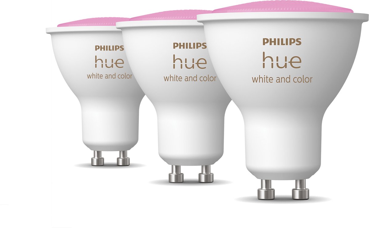 Philips White & Color GU10 3-pack