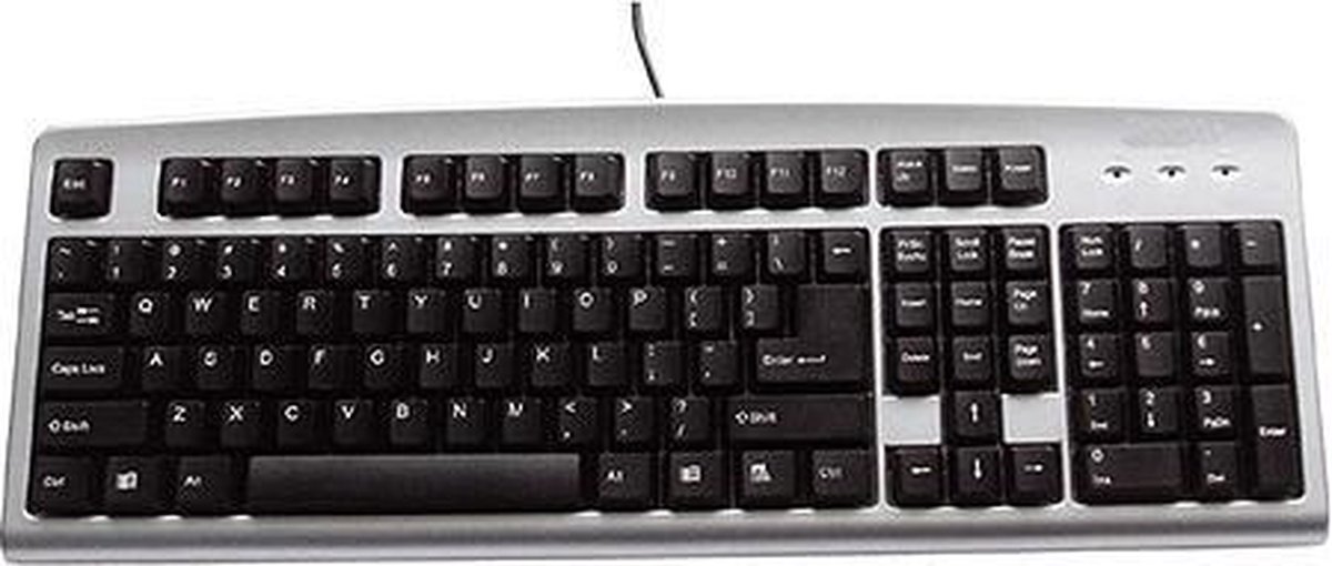 Quantore HK-6110 USB QWERTY, Zilver toetsenbord - Zwart