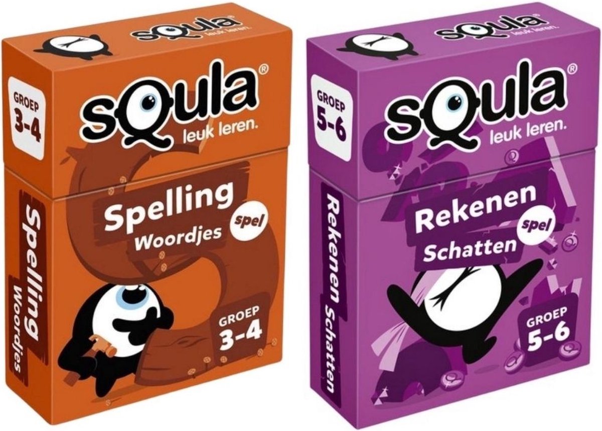 Spellenbundel - Squla - 2 Stuks - Groep 3 T/m 6 - Spelling & Rekenen
