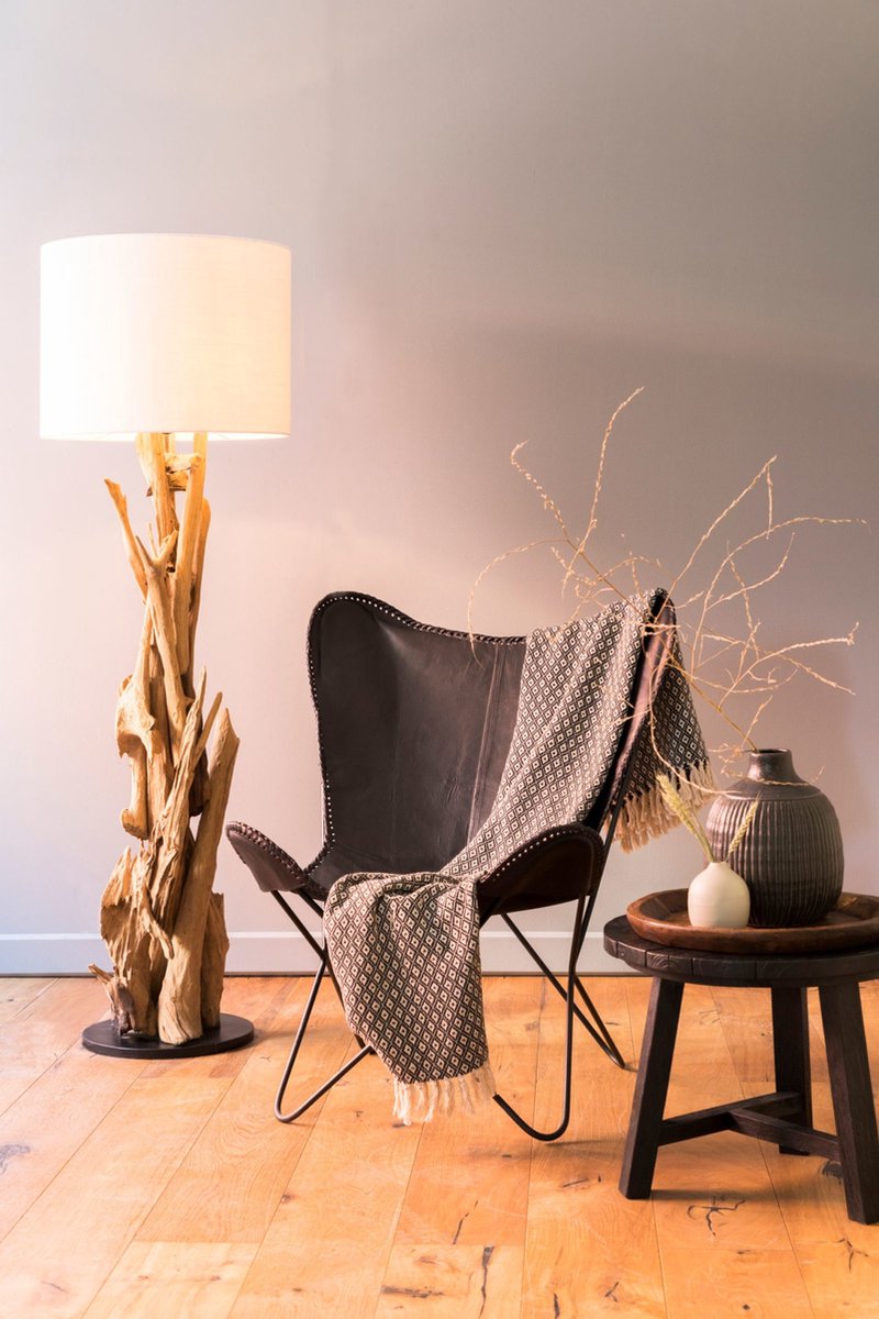 Light & Living Vidin Vloerlamp Beuken - Bruin