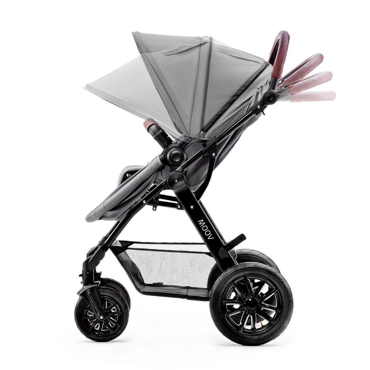 Kinderkraft - Wandelwagen - Kinderwagen - Moove 3-in-1 - 105 X 61 X 91 Cm Uitgeklapt - 14 Kg - Grijs