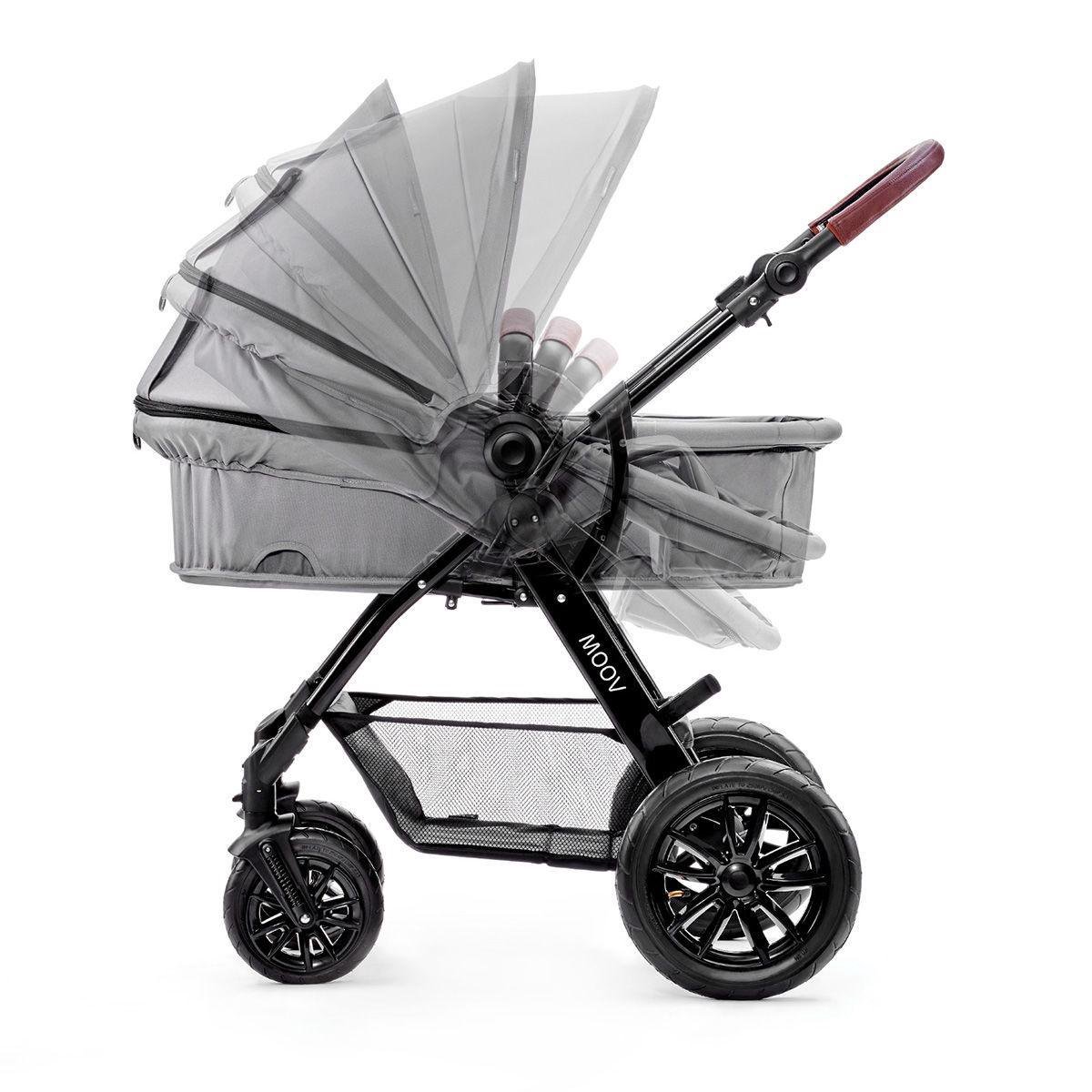 Kinderkraft - Wandelwagen - Kinderwagen - Moove 3-in-1 - 105 X 61 X 91 Cm Uitgeklapt - 14 Kg - Grijs