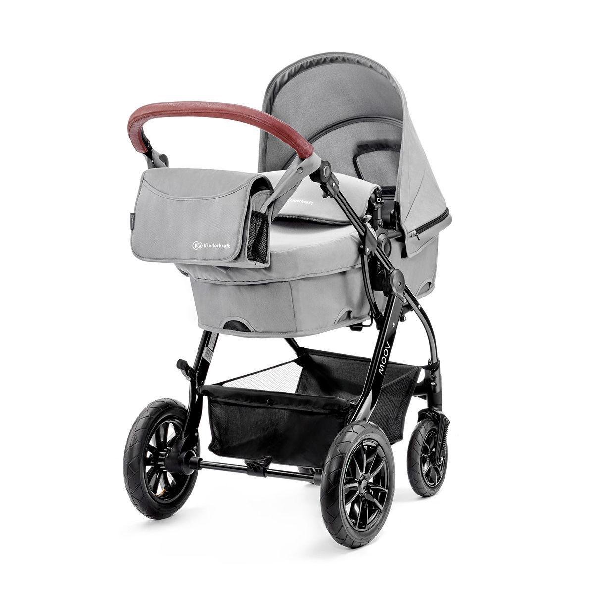 Kinderkraft - Wandelwagen - Kinderwagen - Moove 3-in-1 - 105 X 61 X 91 Cm Uitgeklapt - 14 Kg - Grijs