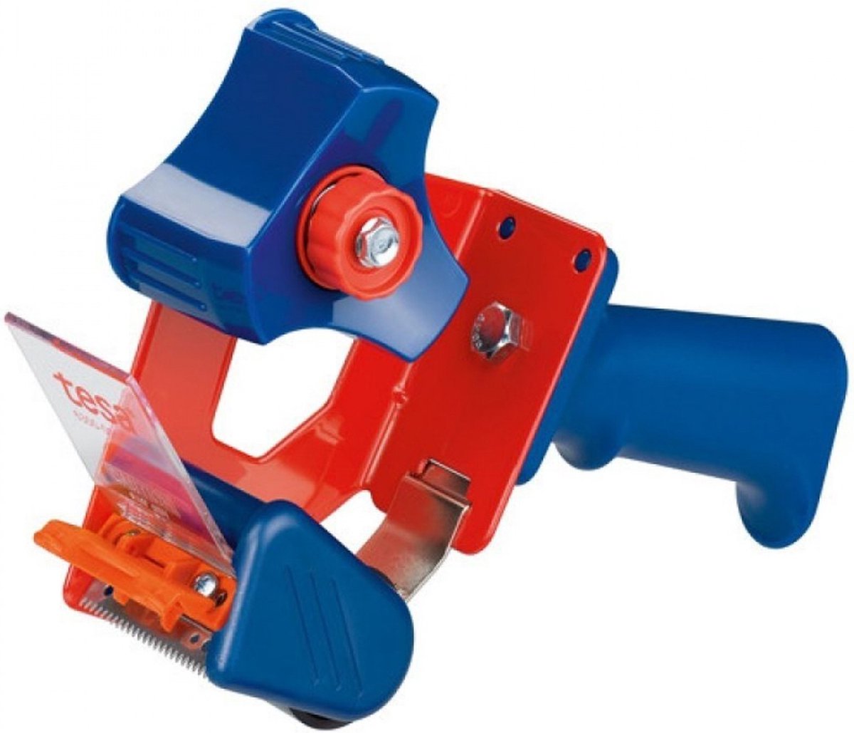 1x Tesa Verpakkingstape Handdispenser/rood - Tape (Klussen) - Blauw