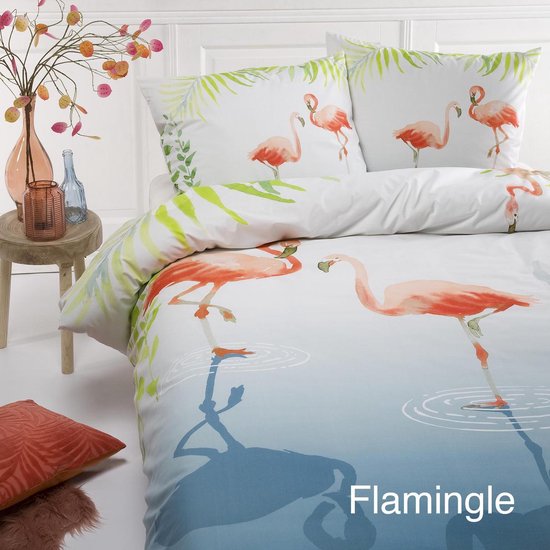 Papillon Dekbedovertrek Flamingle - Multi - 2-persoons 200x200/220 Cm