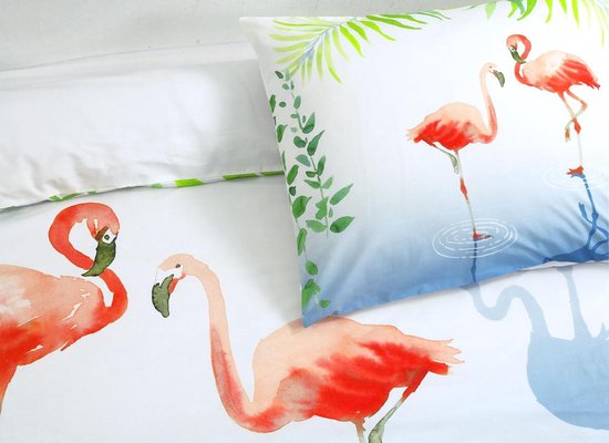 Papillon Dekbedovertrek Flamingle - Multi - 2-persoons 200x200/220 Cm
