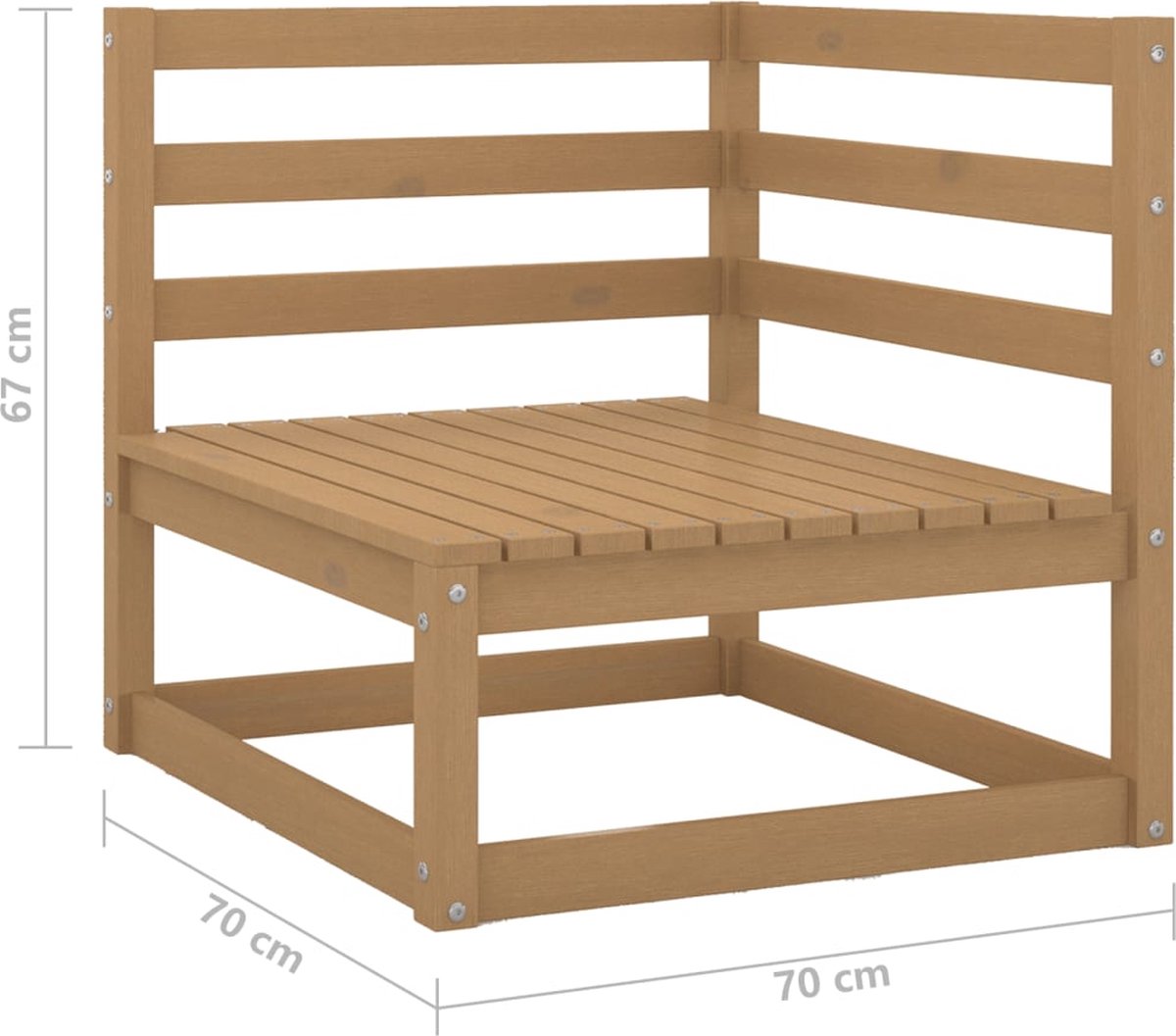 Vidaxl 7-delige Loungeset Met Kussens Massief Grenenhout - Bruin