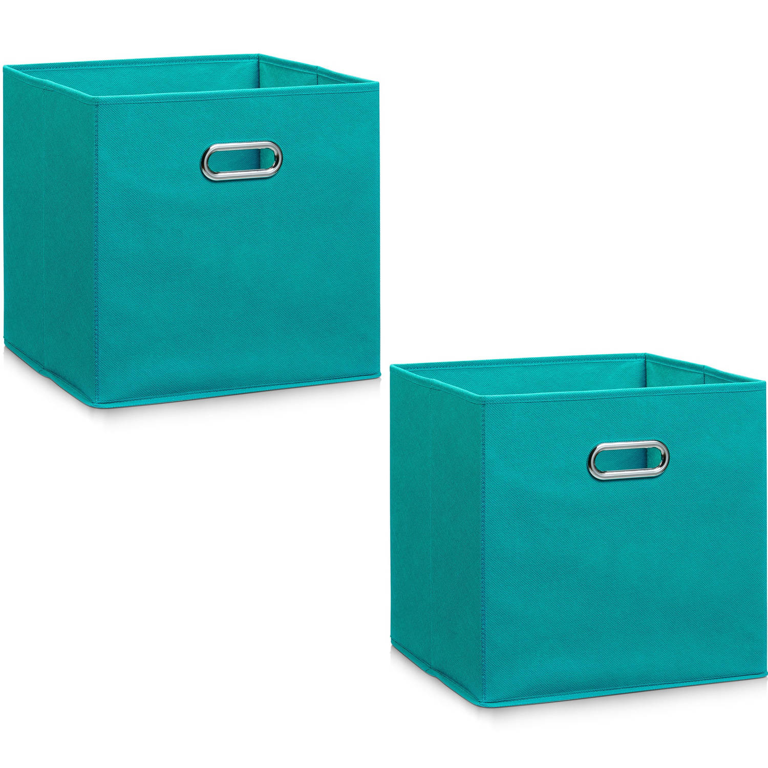 2x Petrole Opbergmandjes Kinderkamer 32 X 32 Cm - Opbergmanden - Groen