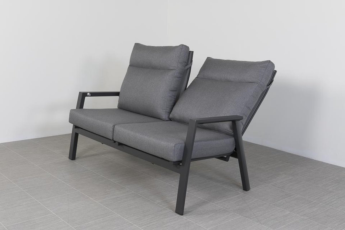 Vdg Azoren 2-zitsbank Verstelbaar - Antraciet - Grijs