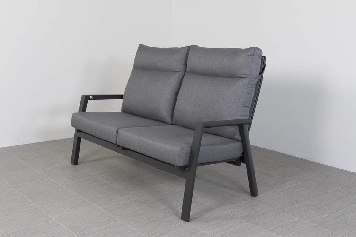 Vdg Azoren 2-zitsbank Verstelbaar - Antraciet - Grijs