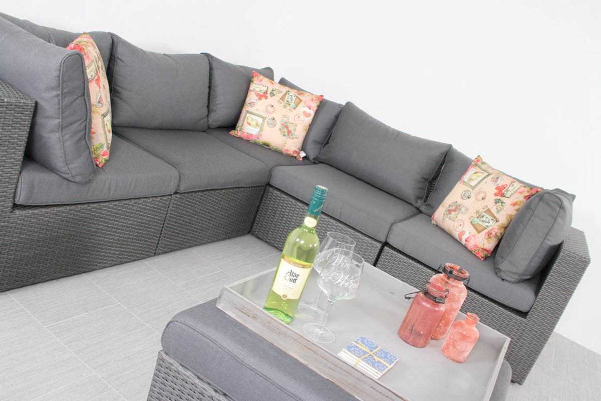 SUNS Loungeset Parma - Inclusief Fauteuil - Antraciet - Grijs