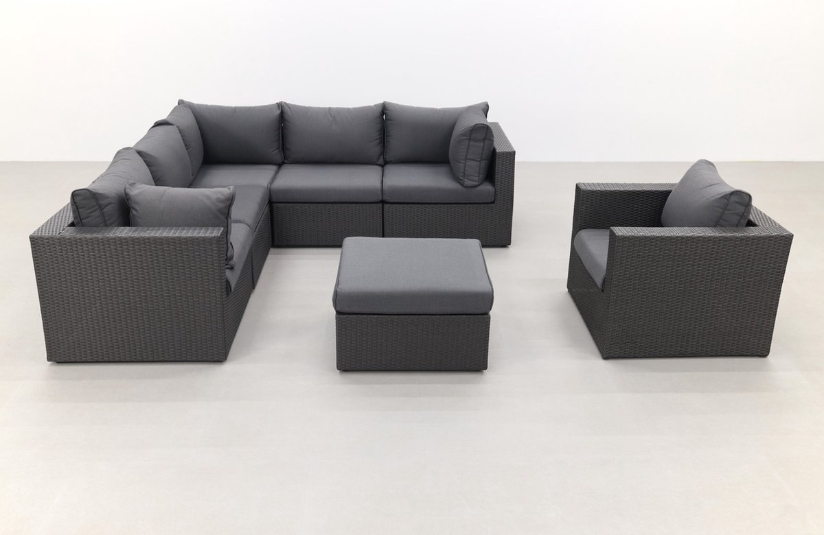 SUNS Loungeset Parma - Inclusief Fauteuil - Antraciet - Grijs