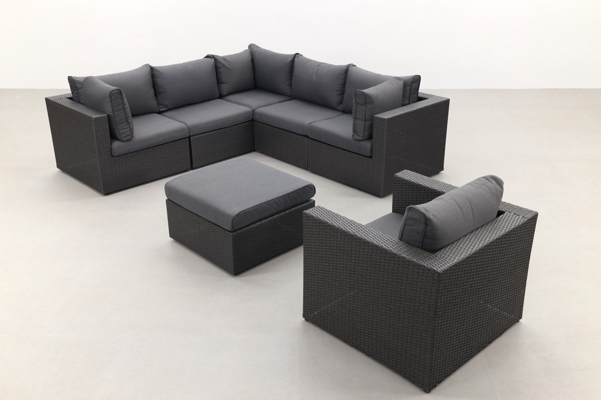 SUNS Loungeset Parma - Inclusief Fauteuil - Antraciet - Grijs