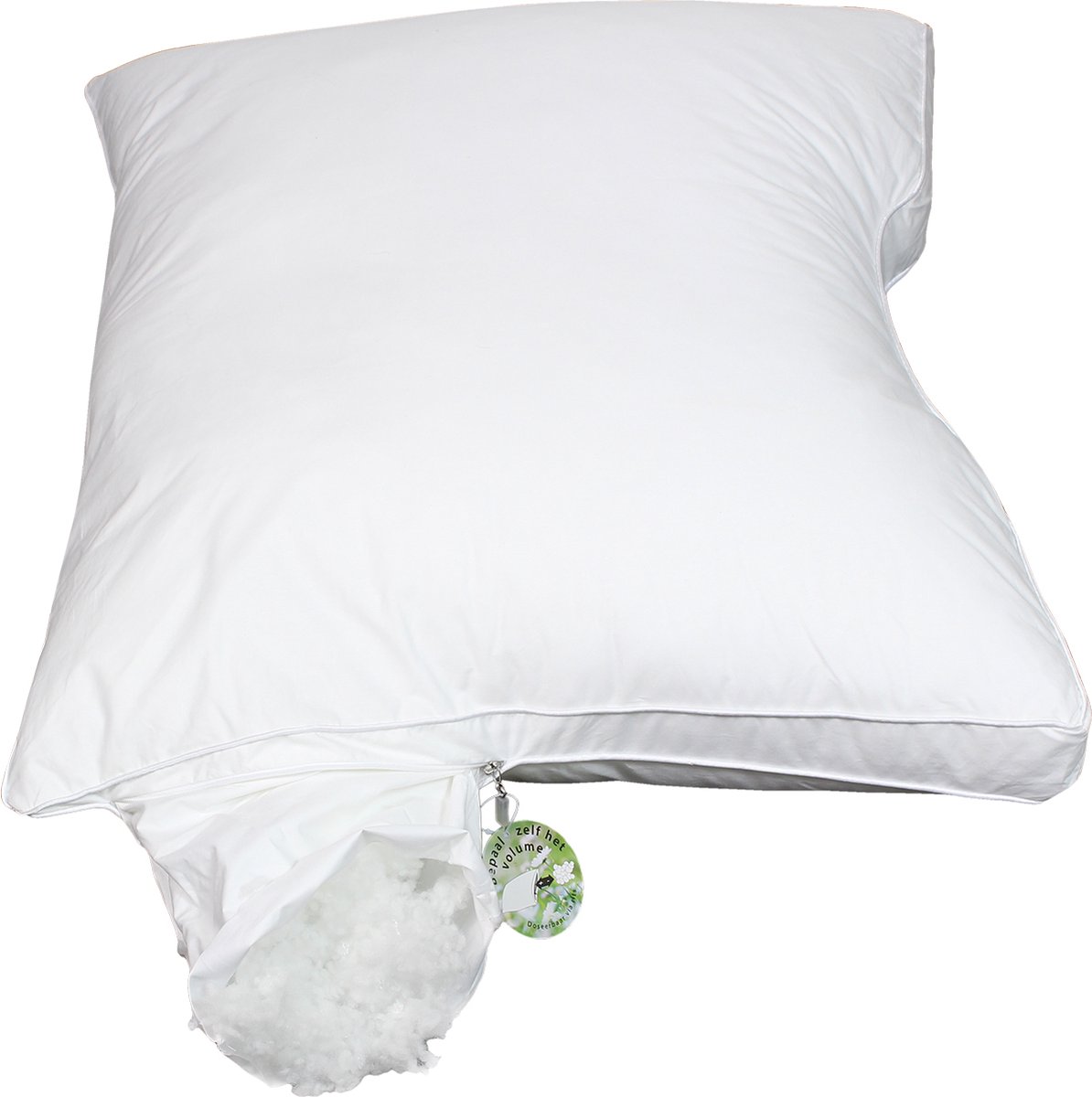 Polydaun Juliette Comfort-o-bol Synthetisch Medium Hoofdkussen - 100% Comfort-o-bol - - Wit