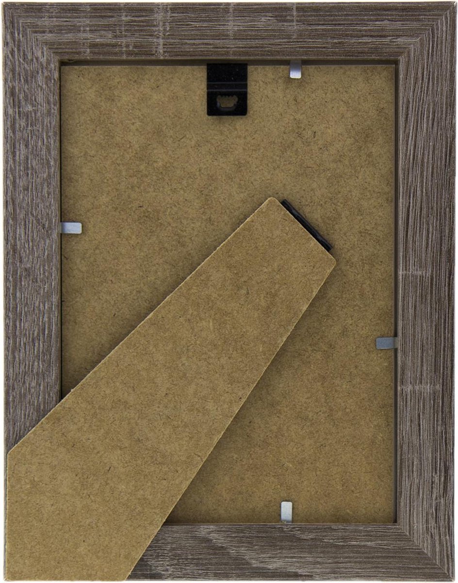 2x Stuks Fotolijst Hout Geschikt Voor Een Foto Van 15 X 20 Cm - Fotolijsten - Bruin