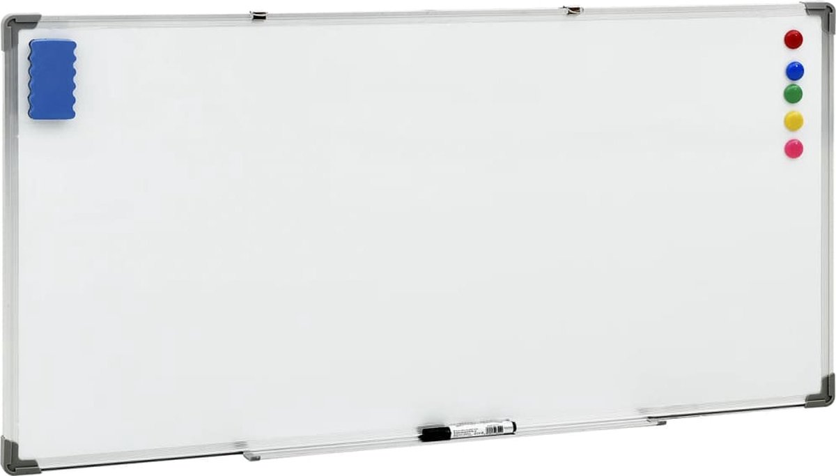 Vidaxl Whiteboard Magnetisch 110x60 Cm Staal - Wit