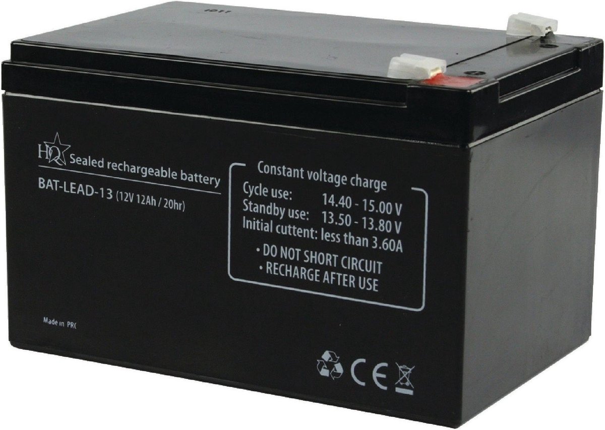 Nedis Oplaadbare Loodaccu 151 Mm - Zwart