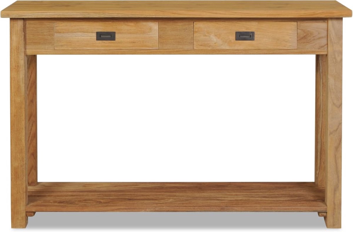 Vidaxl Wandtafel 120x30x80 Cm Massief Teakhout - Bruin