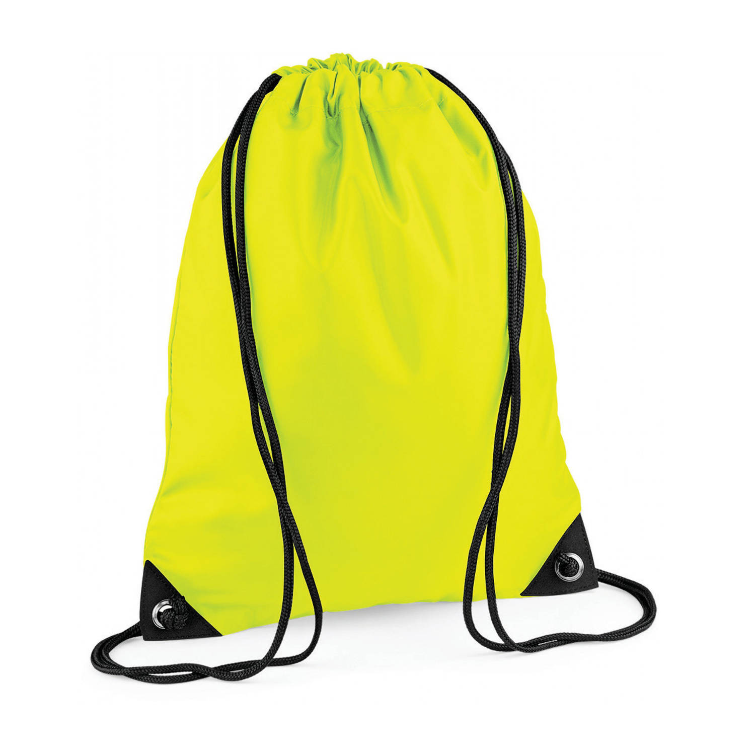 Sport Gymtas Fluoriserend Met Rijgkoord 45 X 34 Cm - Gymtasje - Zwemtasje - Geel