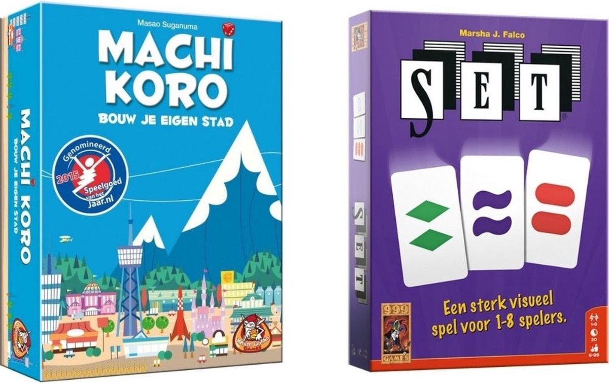 999Games Spellenbundel - Kaartspel - 2 Stuks - Machi Koro Basisspel & Set!