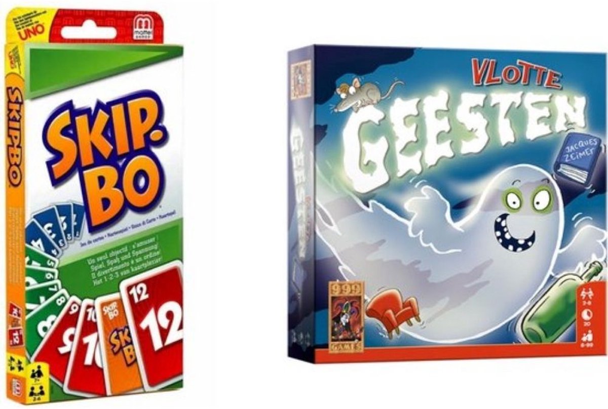 999Games Spellenbundel - Kaartspel - 2 Stuks - Skip-bo & Vlotte Geesten