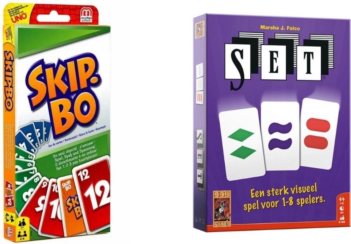 999Games Spellenbundel - Kaartspel - 2 Stuks - Skip-bo & Set!