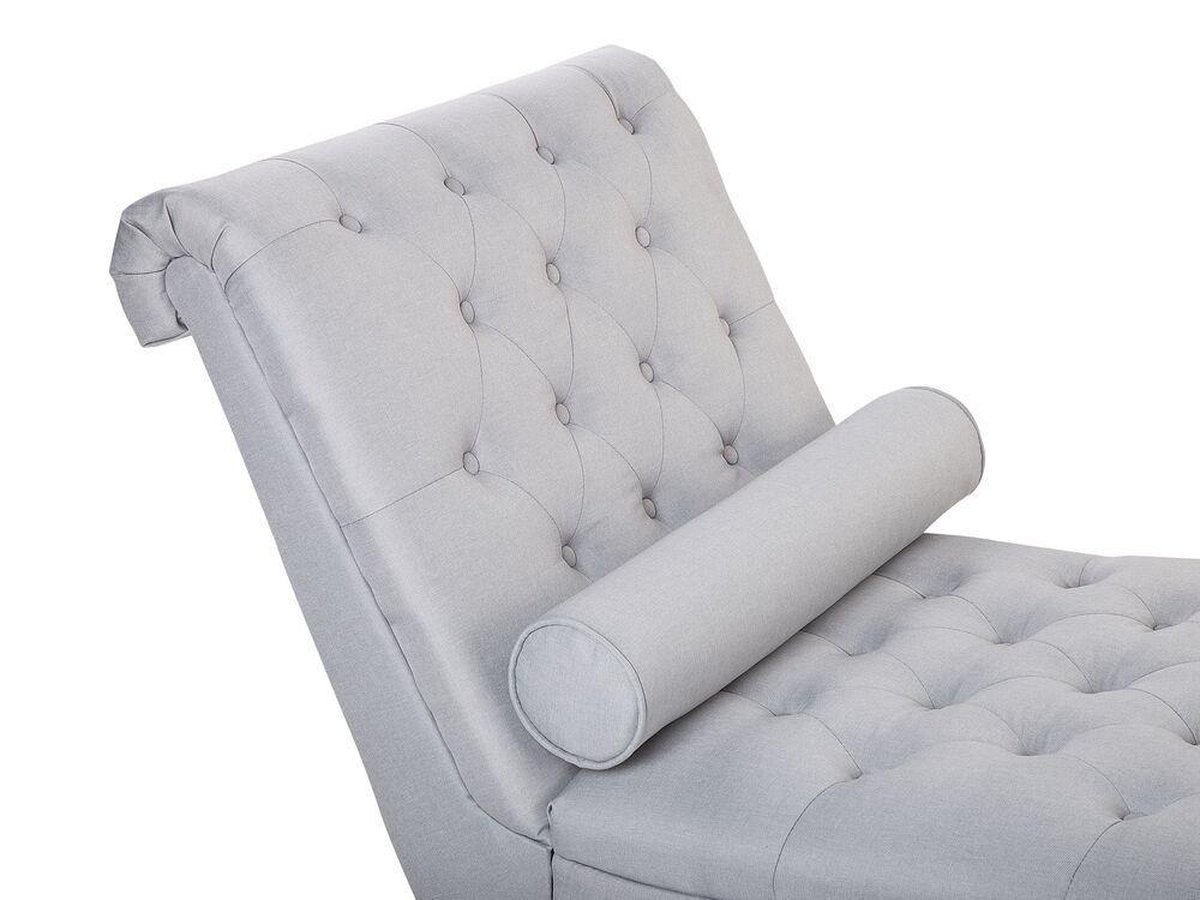 Beliani Muret - Chaise Longue--polyester - Grijs