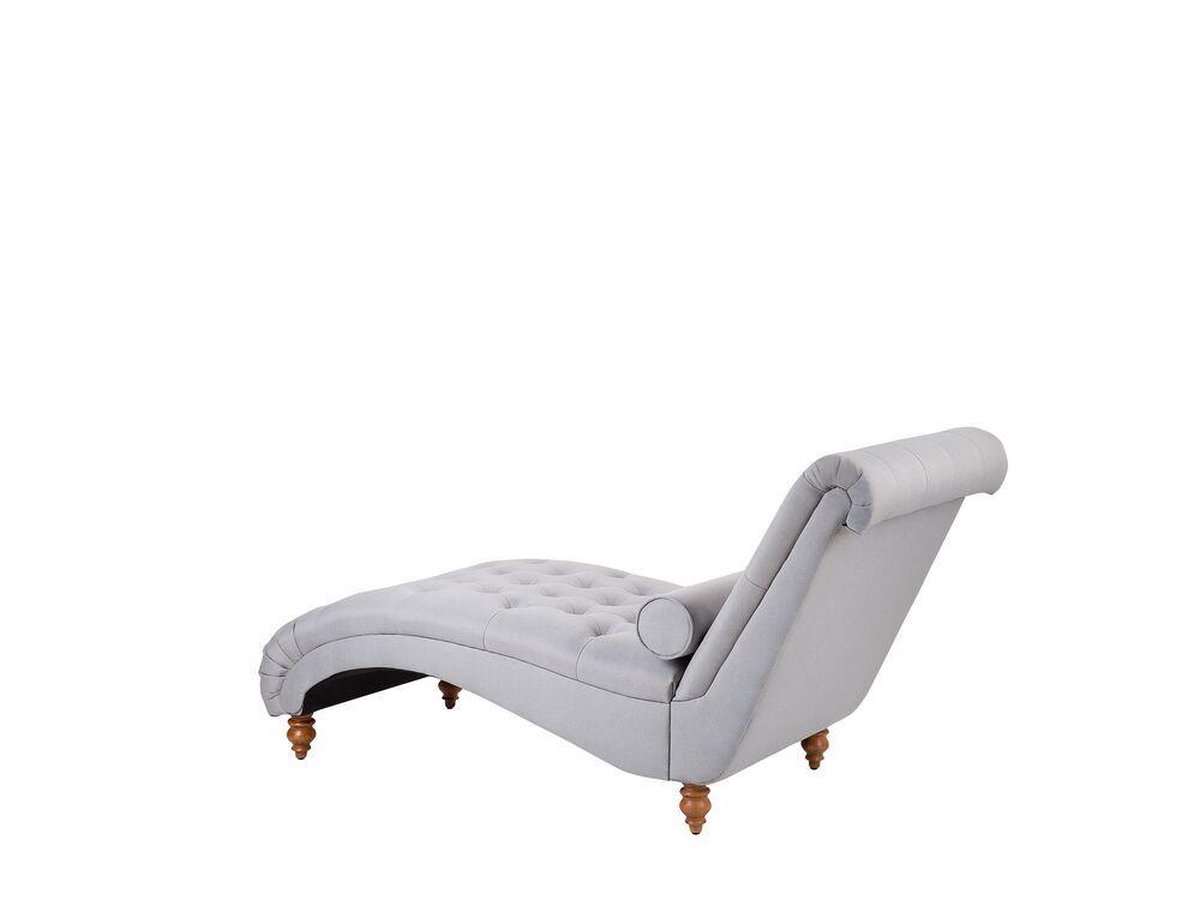 Beliani Muret - Chaise Longue--polyester - Grijs