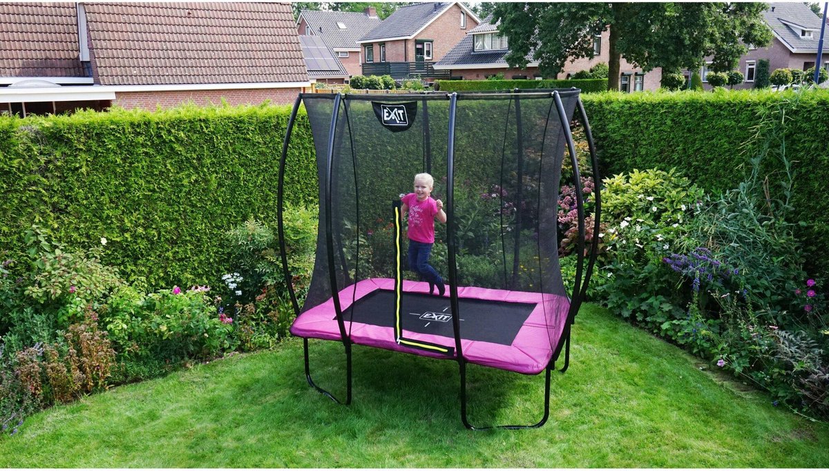 EXIT Toys Silhouette Trampoline 153x214cm - - Roze