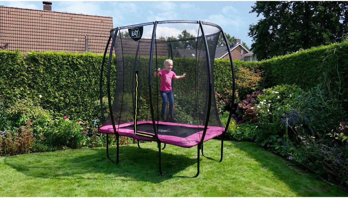 EXIT Toys Silhouette Trampoline 153x214cm - - Roze