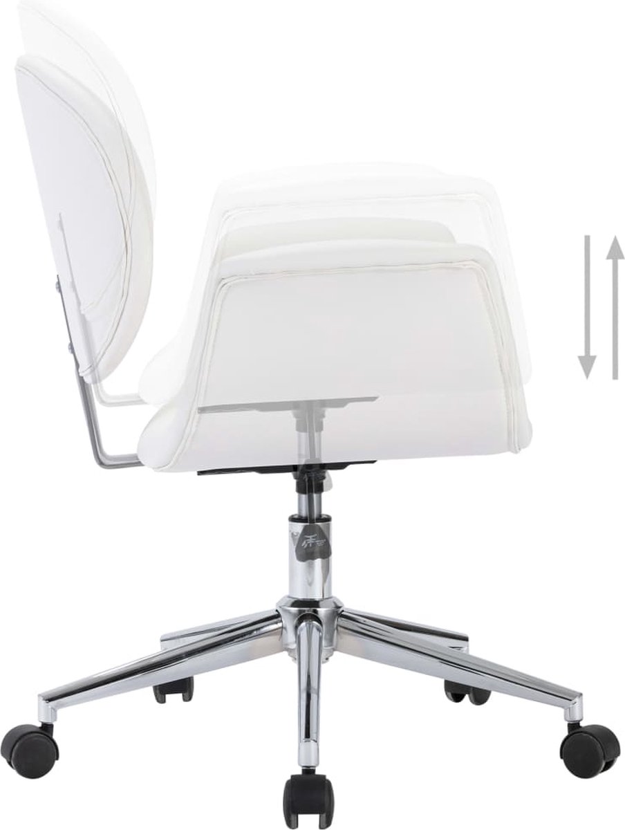 Vidaxl Eetkamerstoelen Draaibaar 6 St Kunstleer - Wit