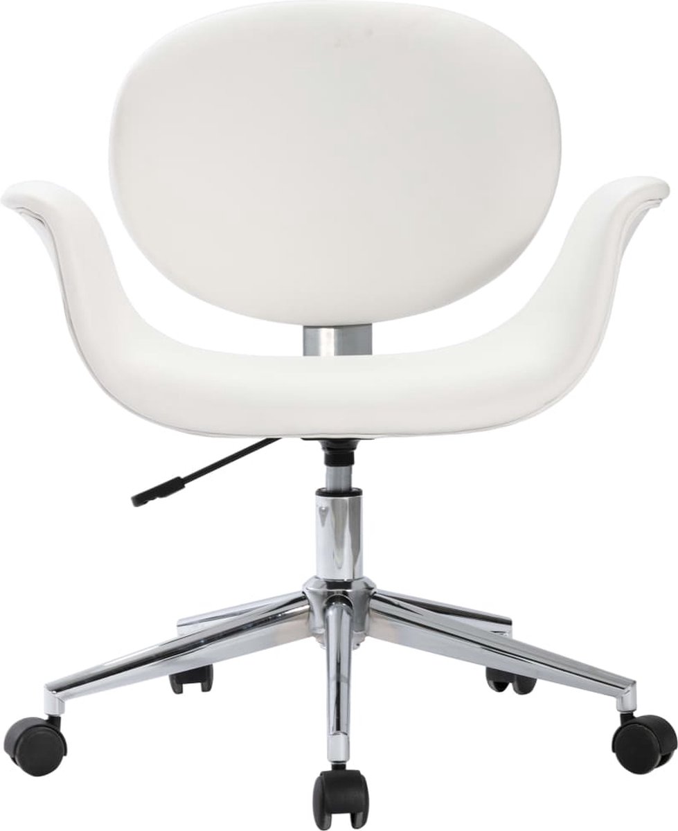 Vidaxl Eetkamerstoelen Draaibaar 6 St Kunstleer - Wit
